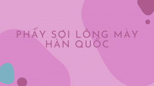 Phẩy sợi lông mày Hàn Quốc